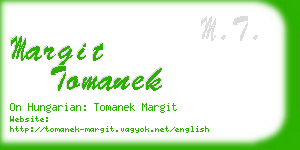 margit tomanek business card